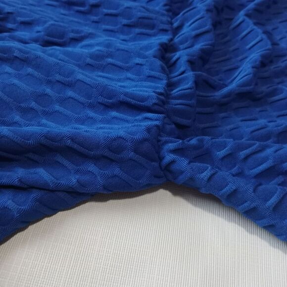 Continents Blue High Waist Ruched Butt Full Length Leggings Women's Size Medium - Picture 10 of 12